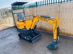 2021 UNUSED ATTACK AT10 MICRO / MINI DIGGER 360 1 TONNE, 180 DEGREE OFFSET, PIPED FOR BREAKER