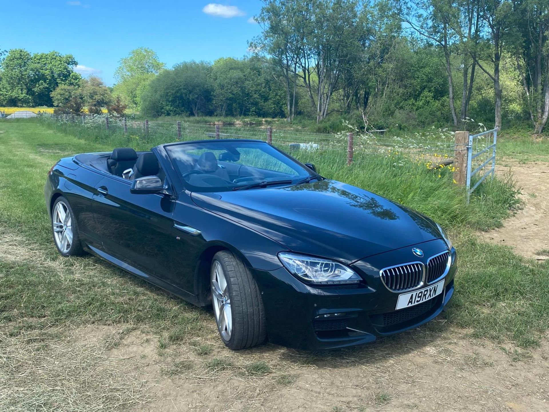 2014/14 REG BMW 640D M SPORT AUTOMATIC 3.0 DIESEL BLACK CONVERTIBLE Remapped 380BHP *NO VAT* - Image 5 of 12