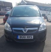 2011/61 VAUXHALL ZAFIRA DESIGN CDTI BLACK MPV *NO VAT*