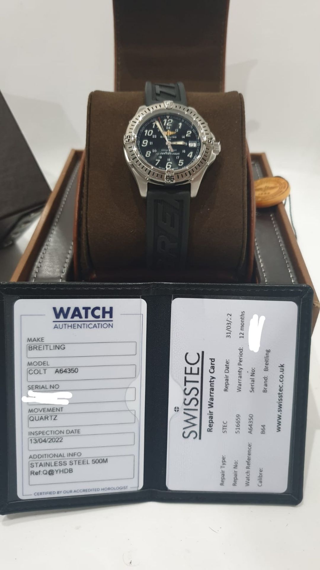 BREITLING COLT OCEAN MENS SWISS WATCH WITH BOX NO VAT - Image 7 of 10