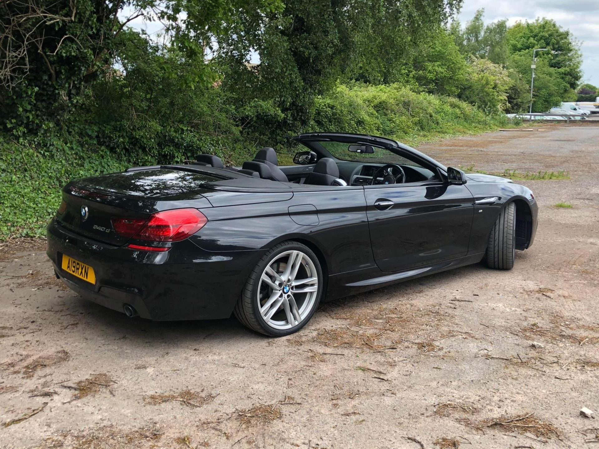 2014/14 REG BMW 640D M SPORT AUTOMATIC 3.0 DIESEL BLACK CONVERTIBLE Remapped 380BHP *NO VAT* - Image 4 of 12