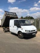 FORD TRANSIT 350 LWB WHITE TIPPER, A "NON-RUNNER" *NO VAT*