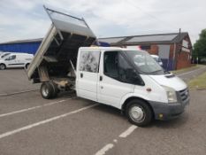 FORD TRANSIT 115 T350L D/C RWD WHITE TIPPER *NO VAT*