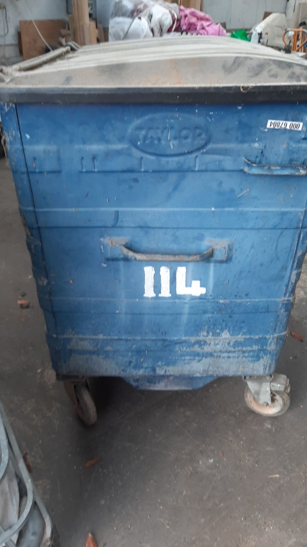 STEEL WHEELIE BIN CONTINENTAL 110, ALL GOOD NO HOLES *NO VAT* - Image 2 of 3