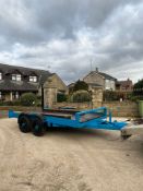 12ft by 6 foot twin axle plant trailer with ramps, Digger not included, Jockey wheel *PLUS VAT*