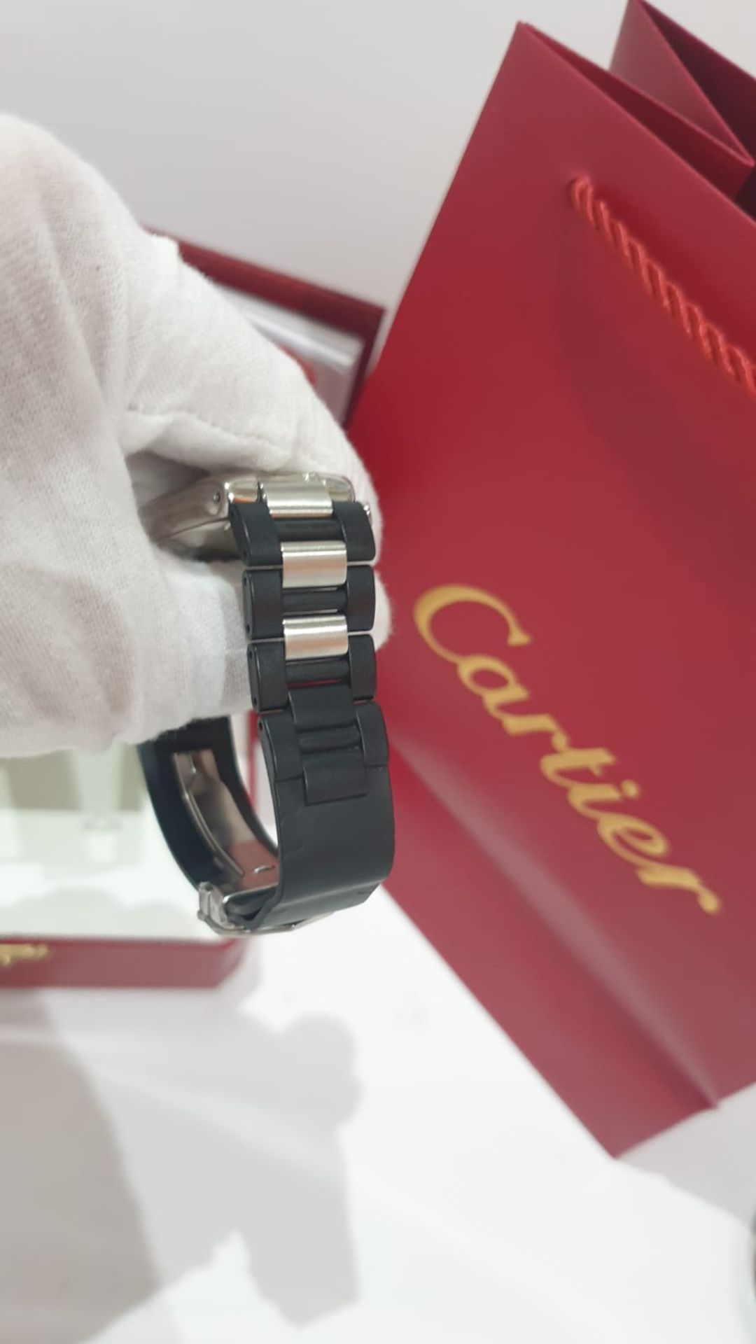 CARTIER MENS Watch Stainless Steel & Black *NO VAT* - Image 9 of 11