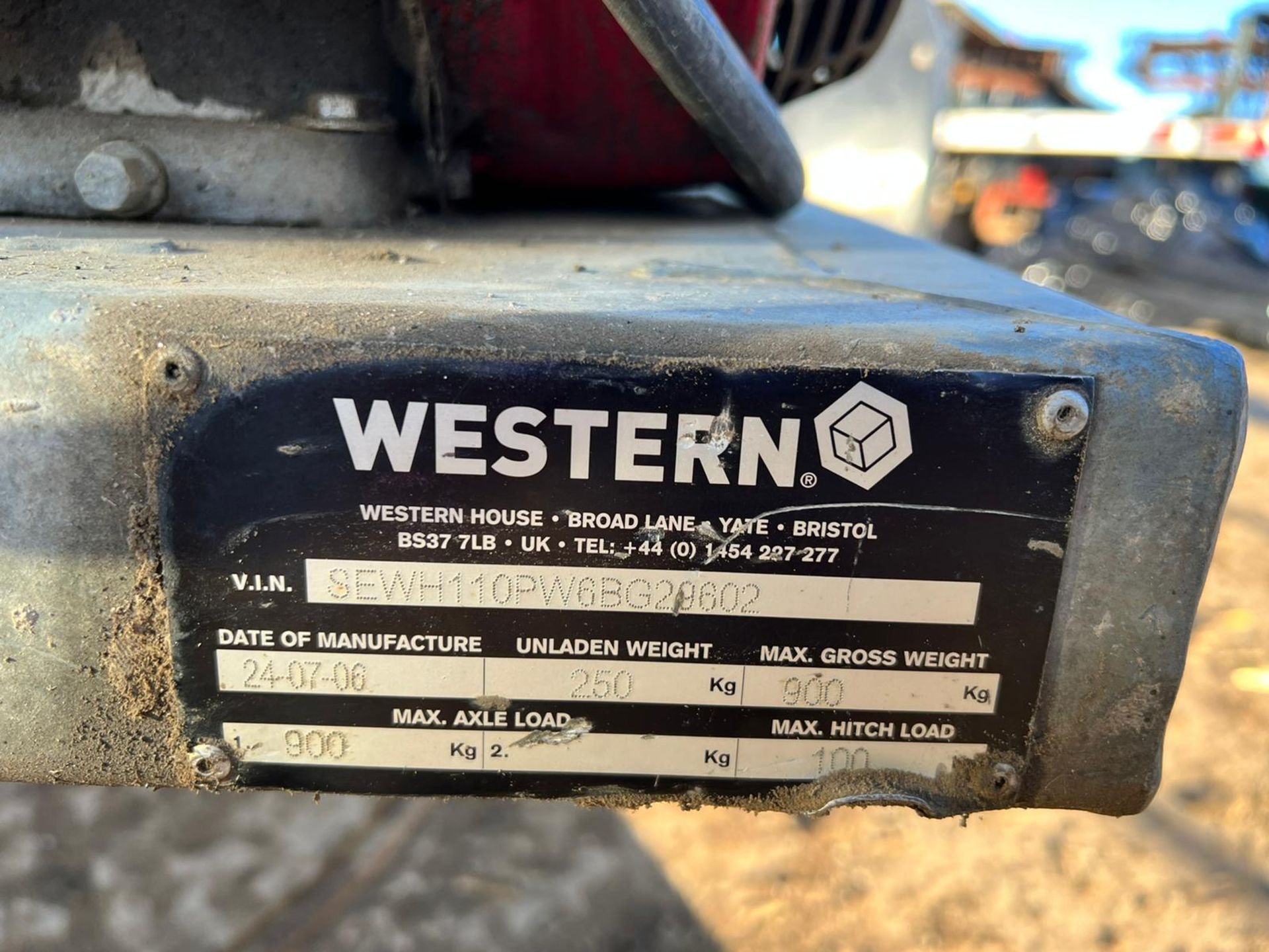 WESTERN SINGLE AXLE PRESSURE WASHER / BOWSER TRAILER, RUNS AND WORKS, TOWS WELL *PLUS VAT* - Image 14 of 14