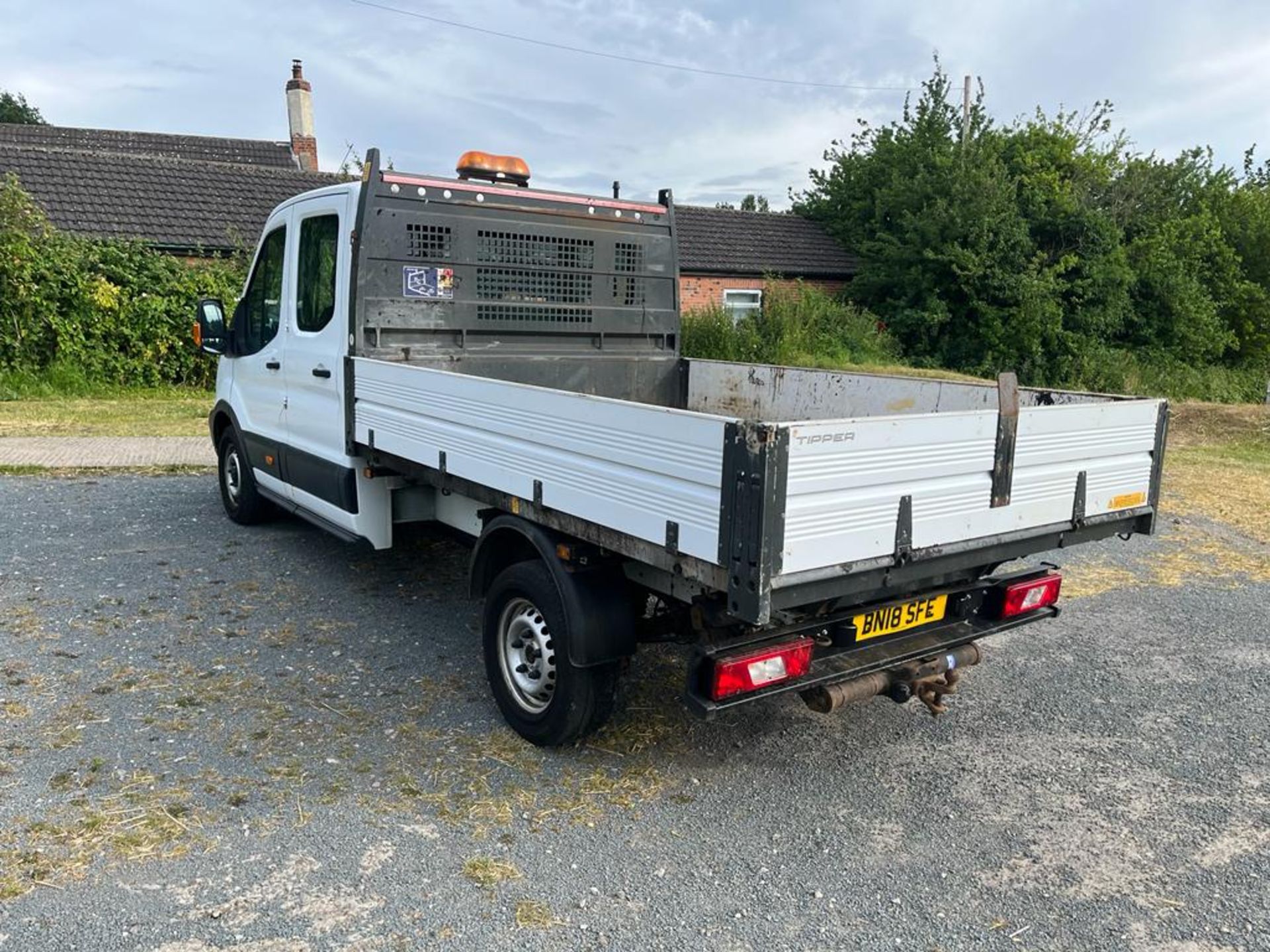 2018 FORD TRANSIT 350 WHITE CREW CAB TIPPER *PLUS VAT* - Image 7 of 14