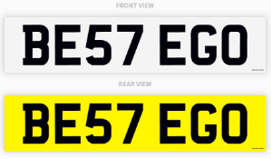 "BE57 EGO", PRIVATE NUMBER PLATE, CURRENTLY ON NEW 10 YEAR RETENTION *NO VAT*