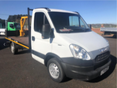 2013 iveco daily 36s11 flat bed with crane 119.000 miles *PLUS VAT*