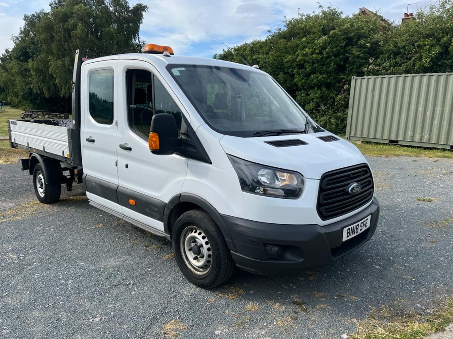 2018 FORD TRANSIT 350 WHITE CREW CAB TIPPER *PLUS VAT* - Image 5 of 14