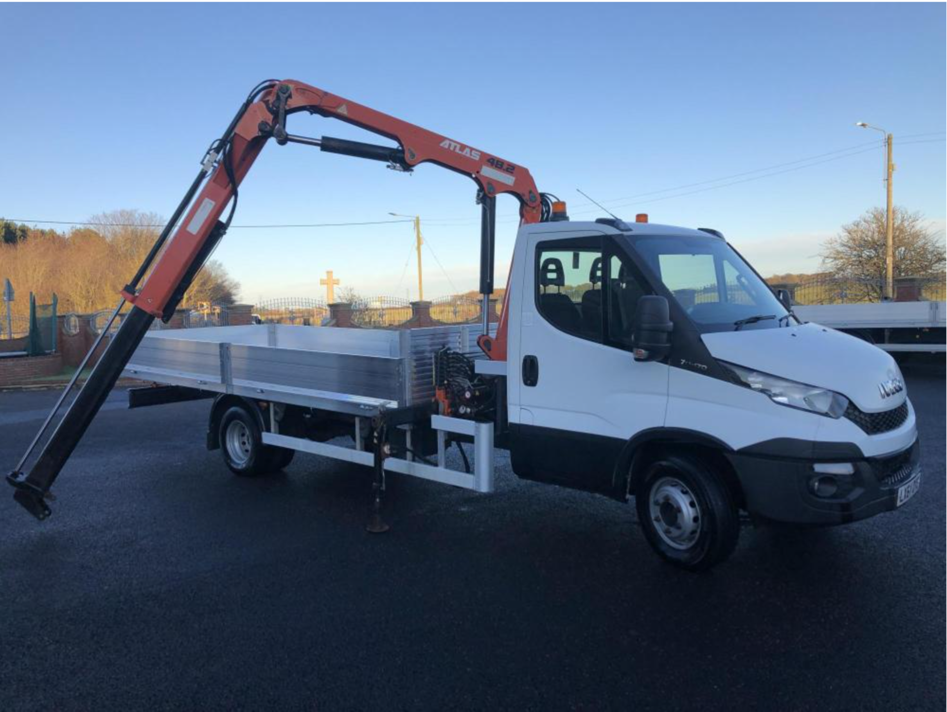 2014/ 64 PLATE IVECO DAILY 70-170 7TON GROSS, DROP SIDE BODY WITH ATLAS TEREX 48.2 CRANE *PLUS VAT*