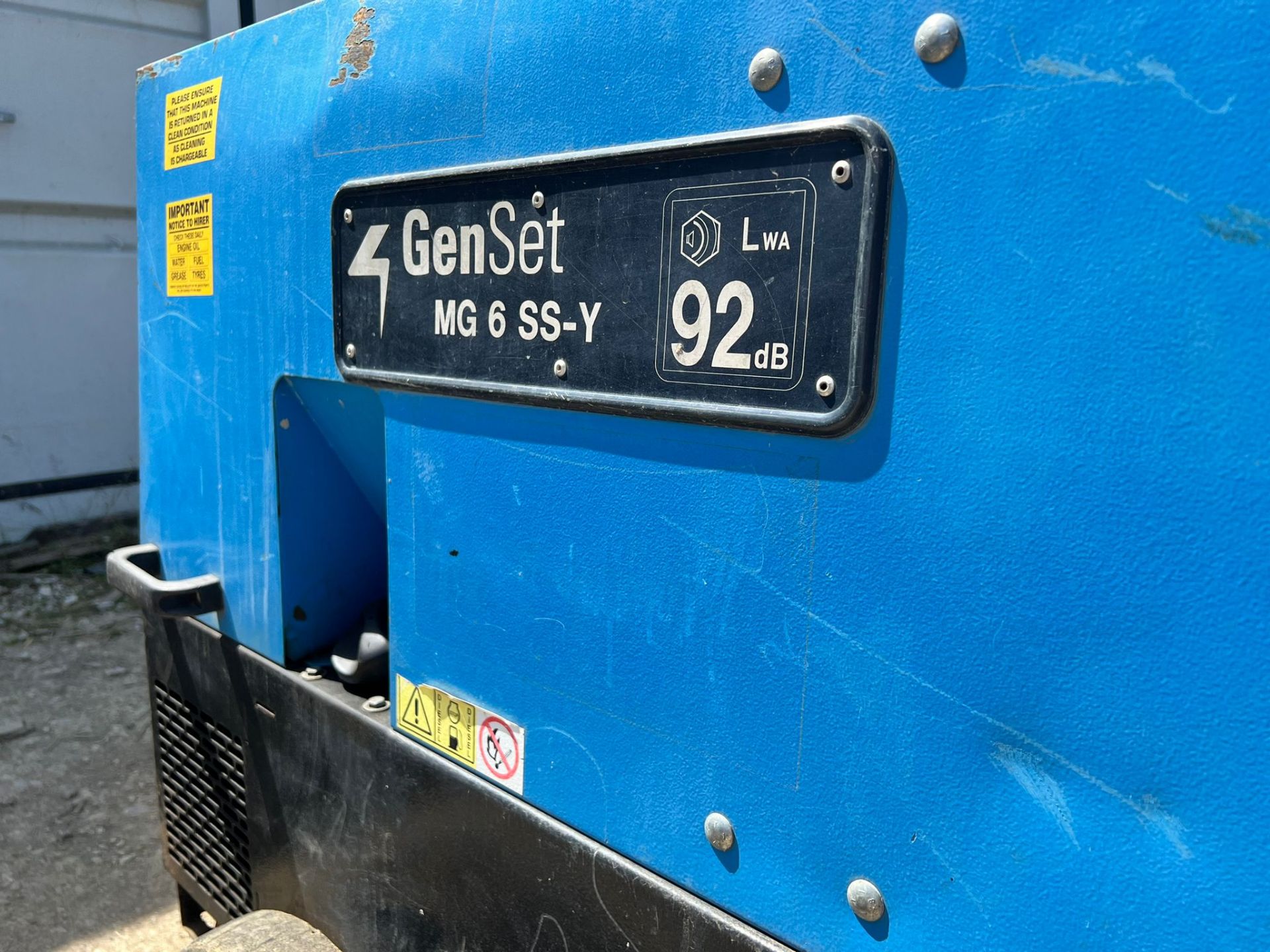 2012 Genset MG 6 SS Y 6KvA Diesel Generator *PLUS VAT* - Image 8 of 11