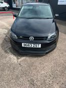 2014/63 VOLKSWAGEN POLO R-LINE STYLE AC BLACK HATCHBACK *NO VAT*