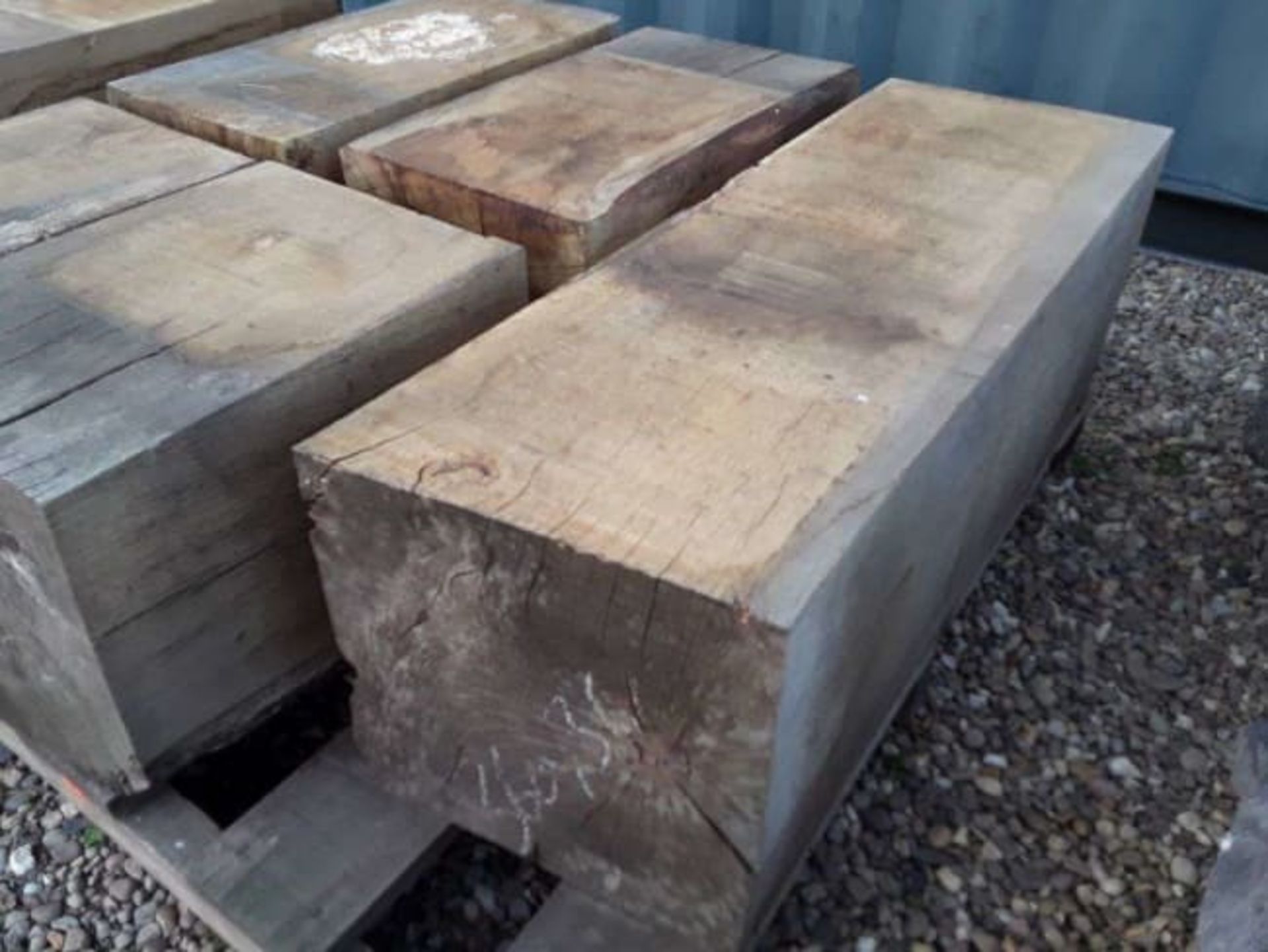 5X JOB LOT HARDWOOD SAWN ENGLISH OAK BLOCK / BEAM OFFCUTS *NO VAT* - Image 2 of 3