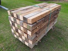 42X HARDWOOD AIR DRIED TIMBER RUSTIC SAWN ENGLISH OAK POSTS / OFFCUTS *NO VAT*