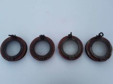 4X BRASS SHIP / BOAT PORTHOLES *NO VAT*