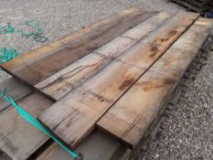 12X HARDWOOD AIR DRIED SAWN TIMBER WANEY EDGE / LIVE EDGE / SQUARE EDGE ENGLISH OAK SLABS *NO VAT*