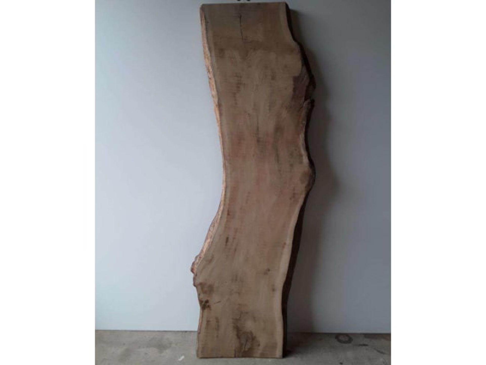 1X HARDWOOD AIR DRIED SAWN WANEY EDGE / LIVE EDGE ENGLISH OAK TIMBER SLAB / TABLE TOP *NO VAT* - Image 2 of 3