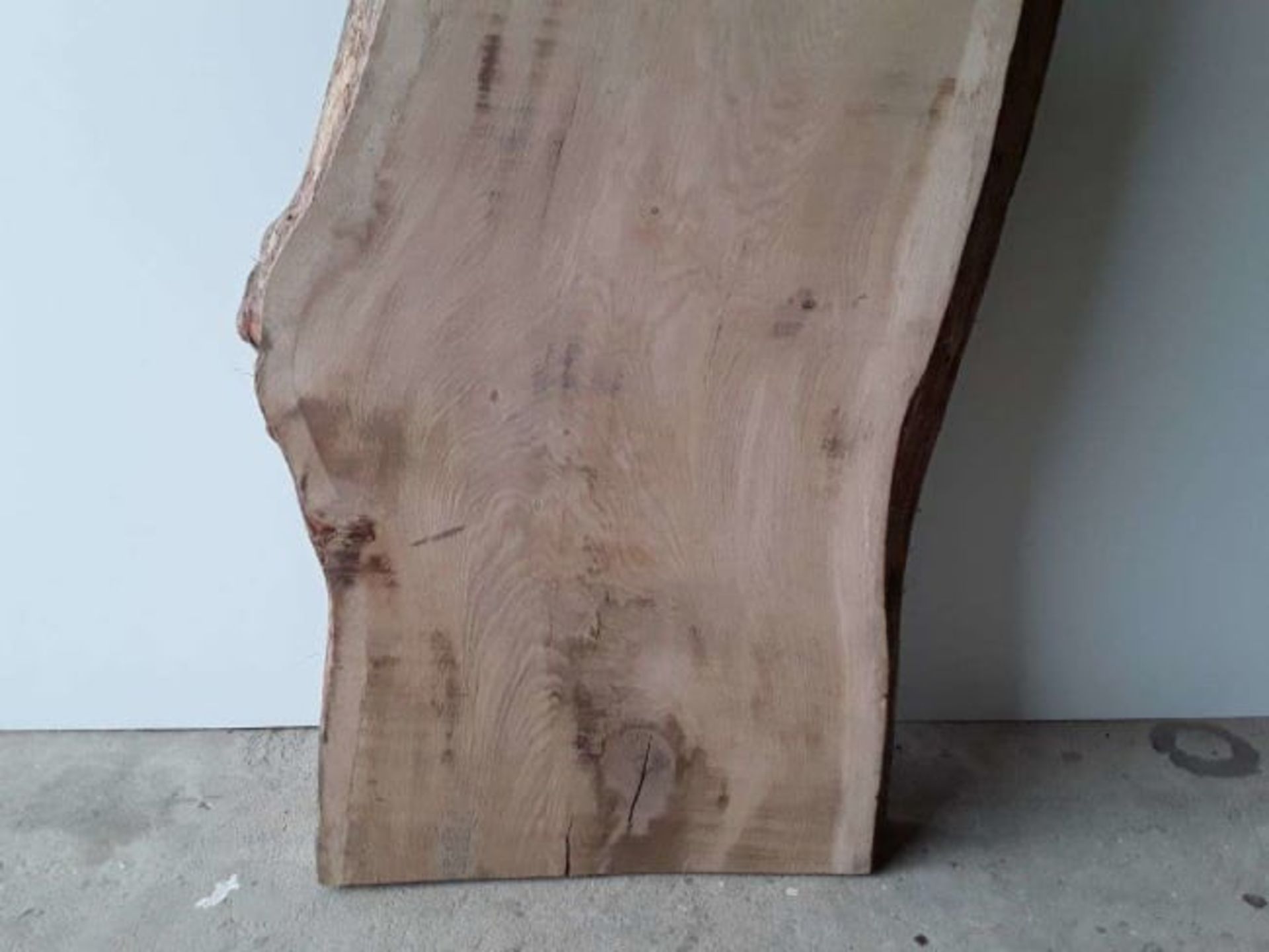 1X HARDWOOD AIR DRIED SAWN WANEY EDGE / LIVE EDGE ENGLISH OAK TIMBER SLAB / TABLE TOP *NO VAT*