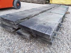 7X HARDWOOD TIMBER AIR DRIED SAWN WANEY EDGE / LIVE EDGE ENGLISH OAK SLABS / TABLE TOPS *NO VAT*