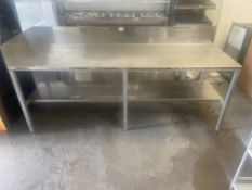 Prep table, 1900mm x 700mm x 830mm *NO VAT*