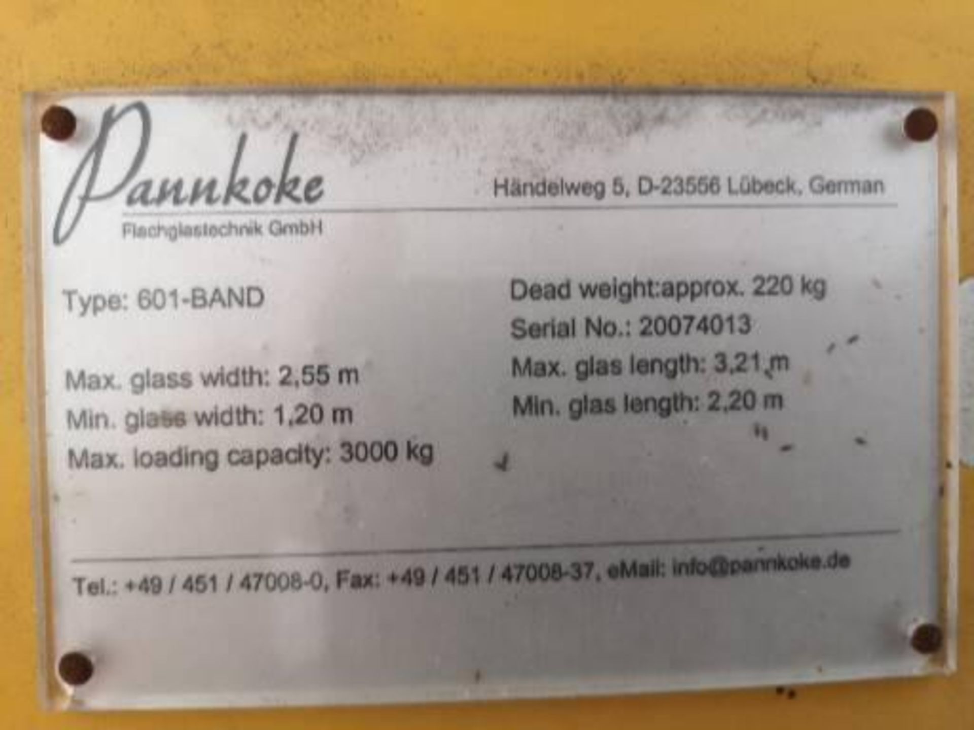 1 x Pankoke 601-band 3000KG Glass Pack Lifter *PLUS VAT* - Image 4 of 4