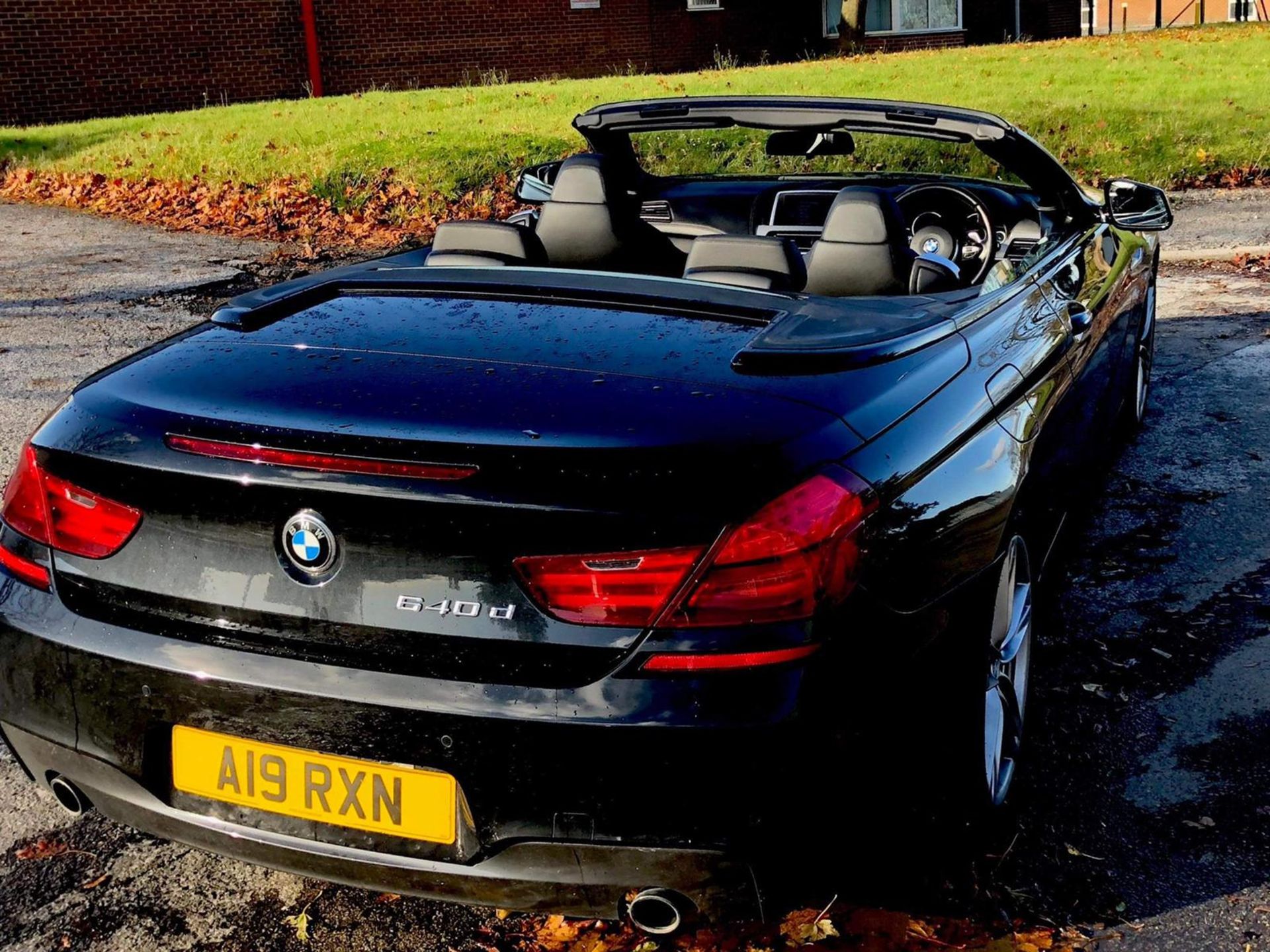 2014/14 REG BMW 640D M SPORT AUTOMATIC 3.0 DIESEL BLACK CONVERTIBLE Remapped 380BHP *NO VAT* - Image 6 of 12