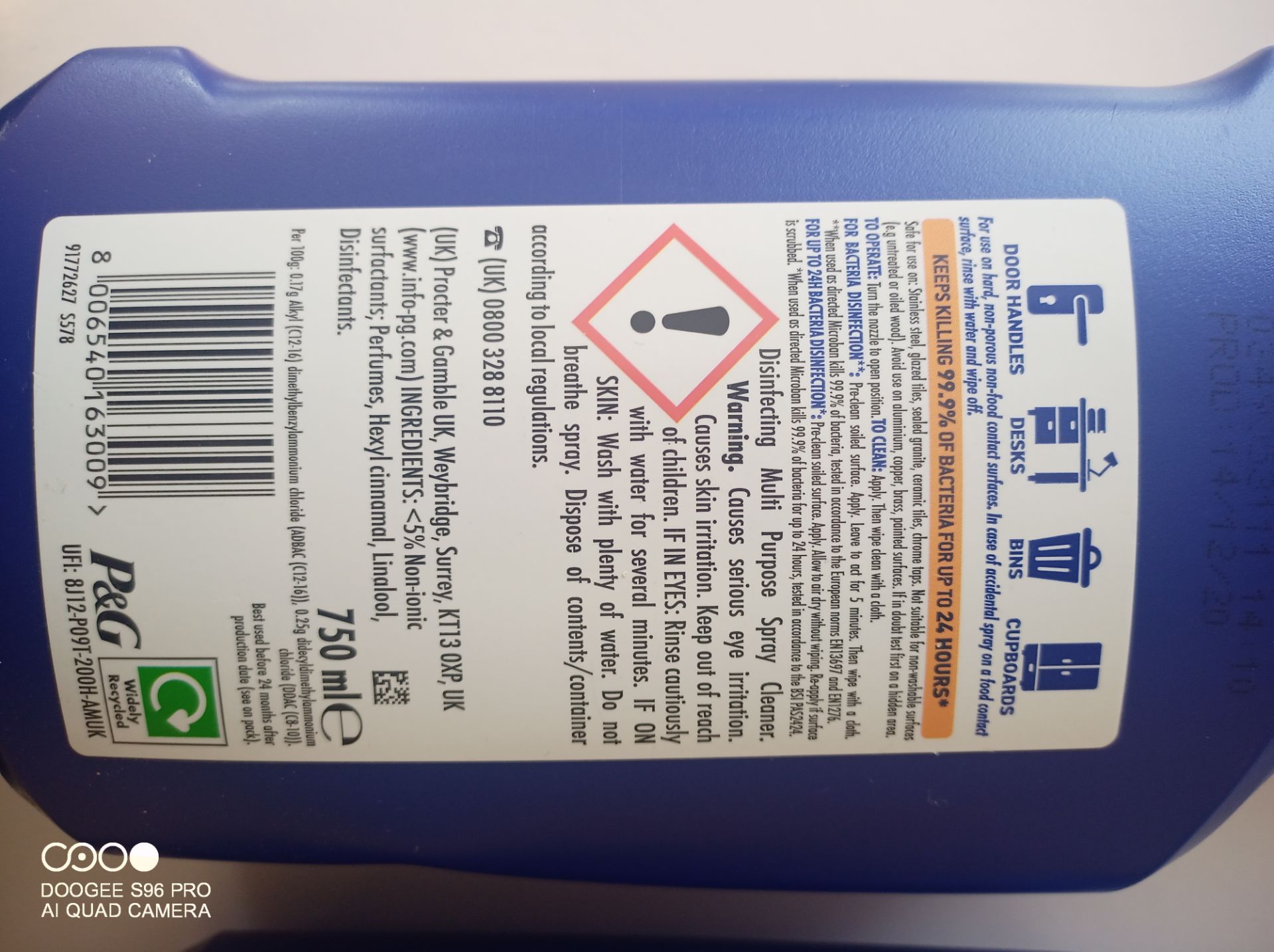 850 x MICROBAN 750ml ALL-PURPOSE CLEANER *PLUS VAT* - Image 4 of 4