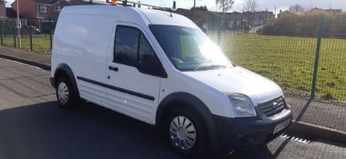 2010/59 FORD CONNECT HIGH TOP 90 T230 WHITE PANEL VAN, 166K MILES *NO VAT*