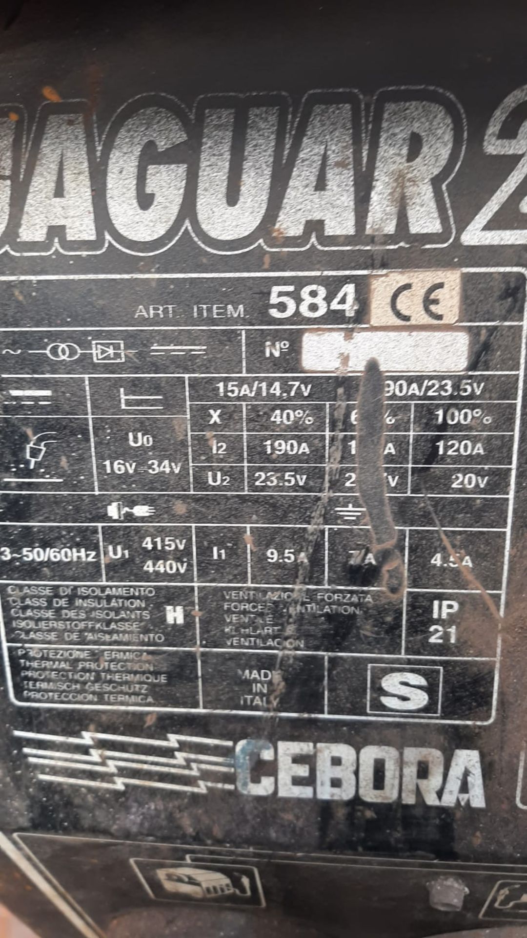 CEBORA JAGUAR 2500, BEEN STOOD *NO VAT* - Image 3 of 4