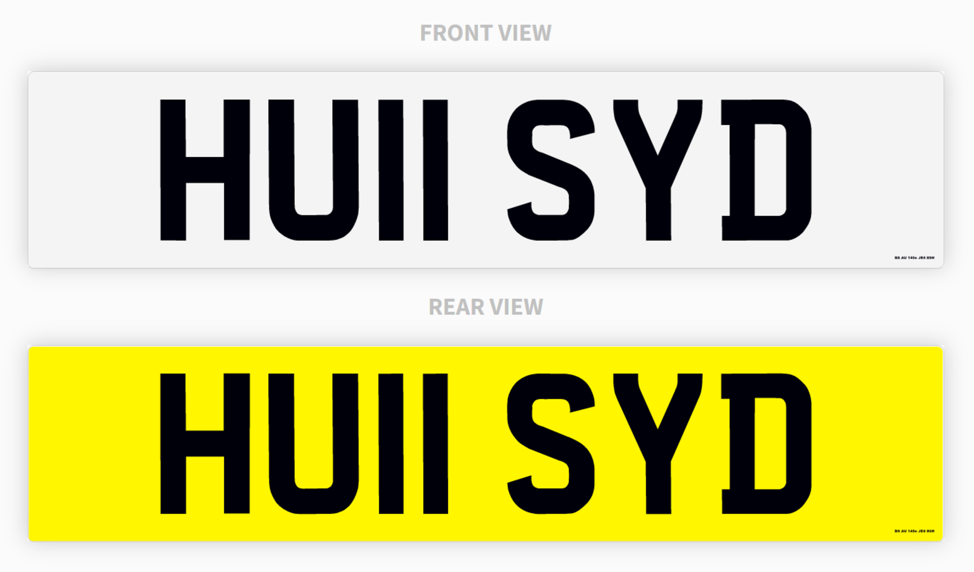 "HU11 SYD", PRIVATE NUMBER PLATE, CURRENTLY ON RETENTION UNTIL 02/09/2029 *NO VAT*