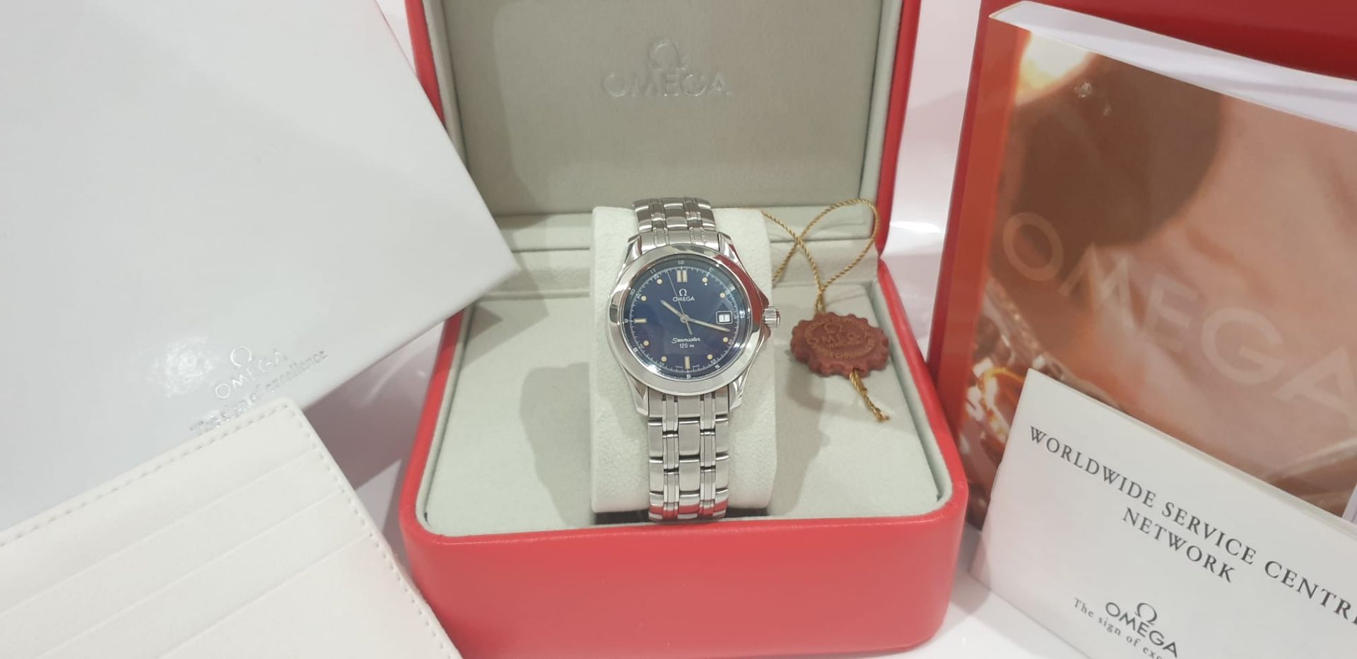 Omega Seamaster Professional 120m Navy Dial Mens Swiss Watch NO VAT