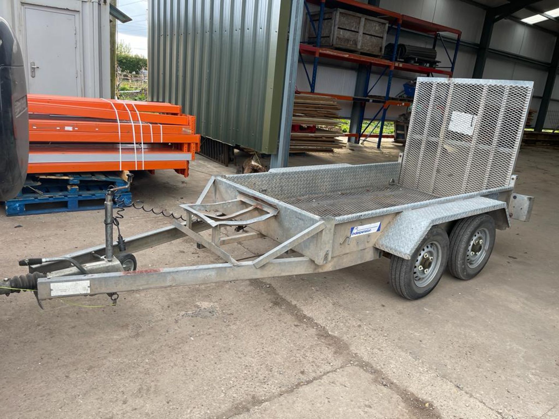 INDESPENSION PLANT TRAILER, 1600kg, 4'2" X 8'2" bed, Good condition *NO VAT* - Image 2 of 13