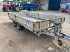 14 Foot By 6'6 Foot Flat Bed Plant Trailer *PLUS VAT*