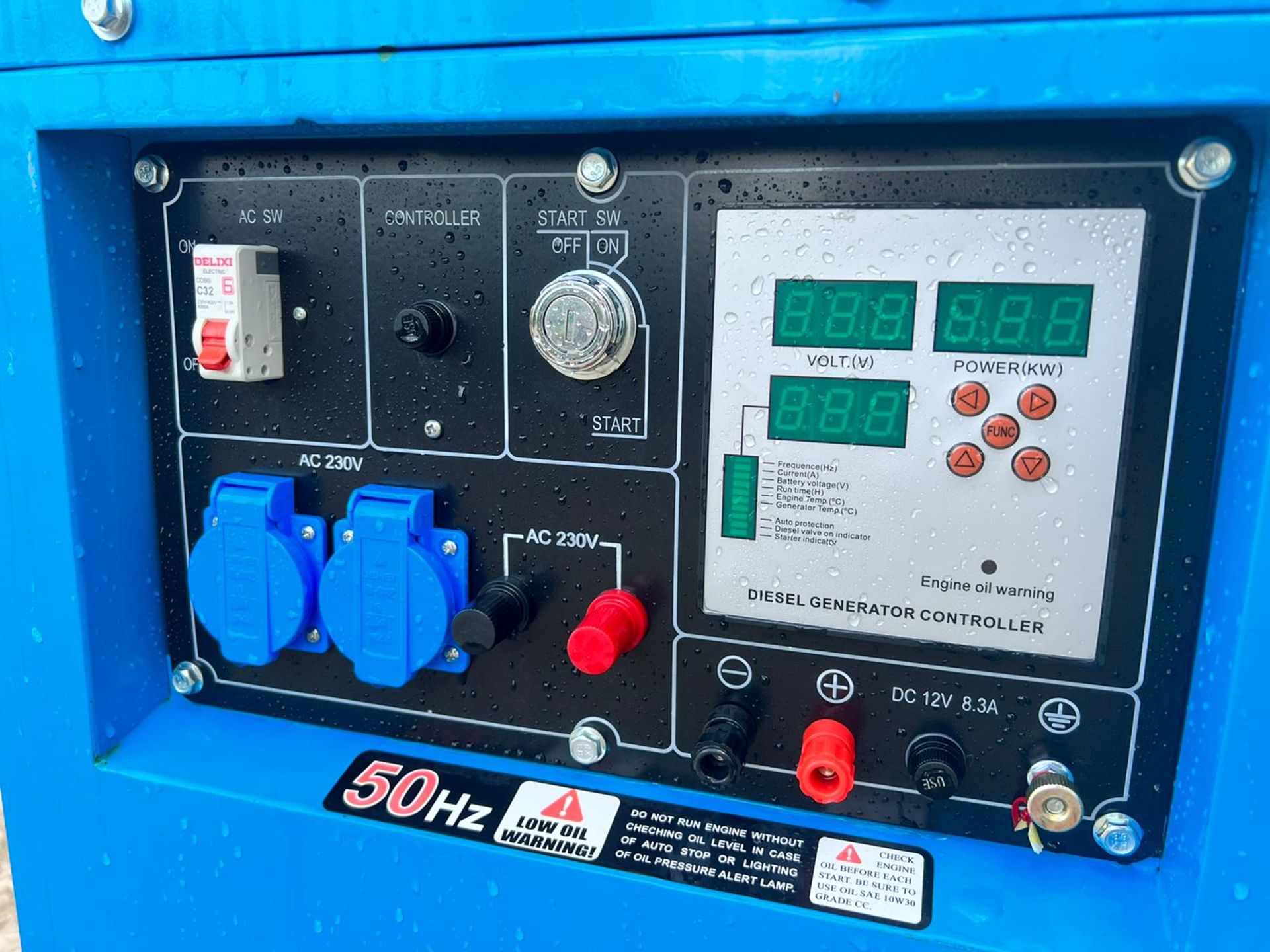 NEW AND UNUSED DG9500SE DIESEL DRIVEN SILENT GENERATOR, 30L DIESEL TANK *PLUS VAT* - Image 6 of 9