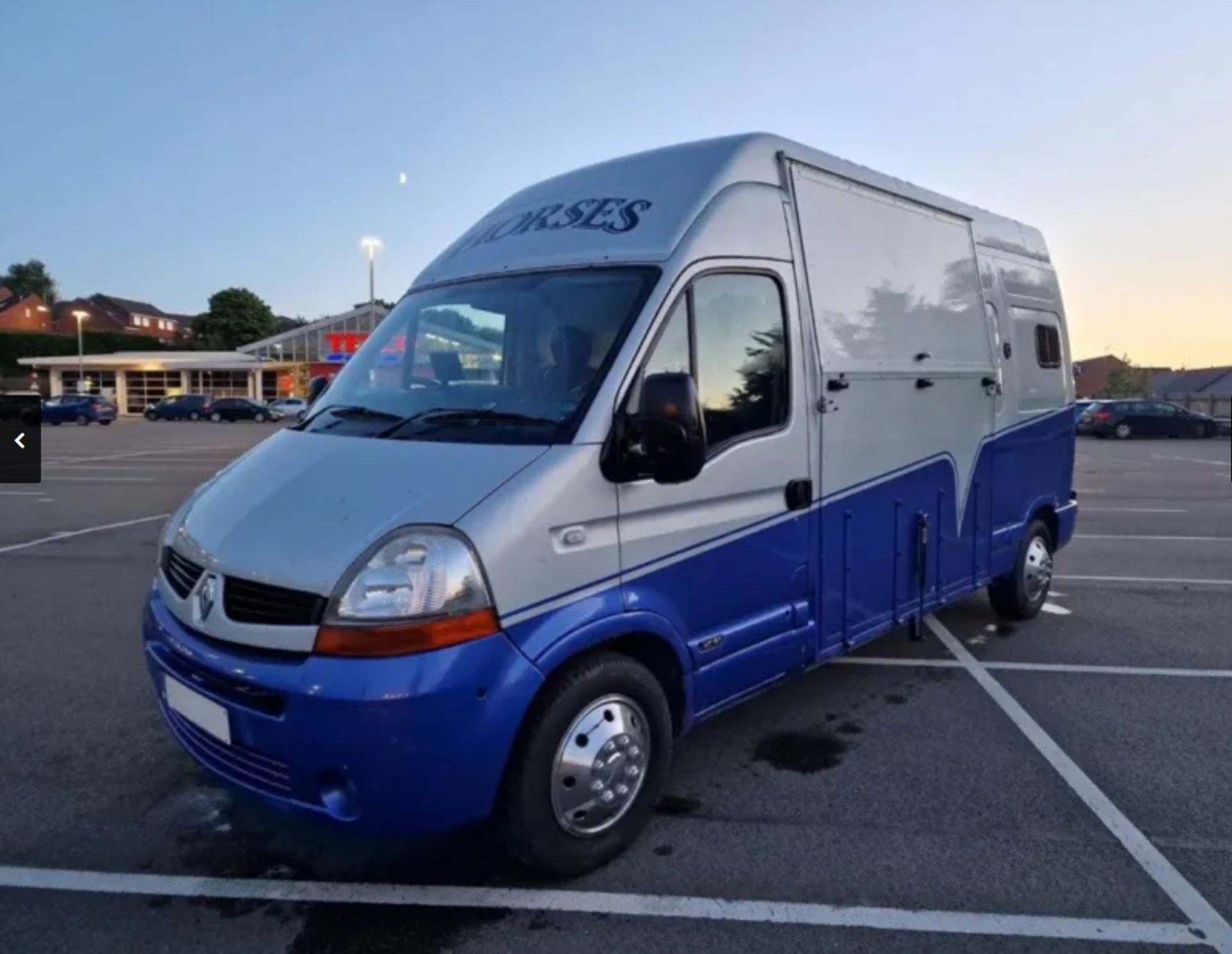 2007 /07 REG RENAULT MASTER LH35 DCI 120 2.5 DIESEL GREY AND BLUE HORSEBOX *NO VAT* - Image 3 of 15