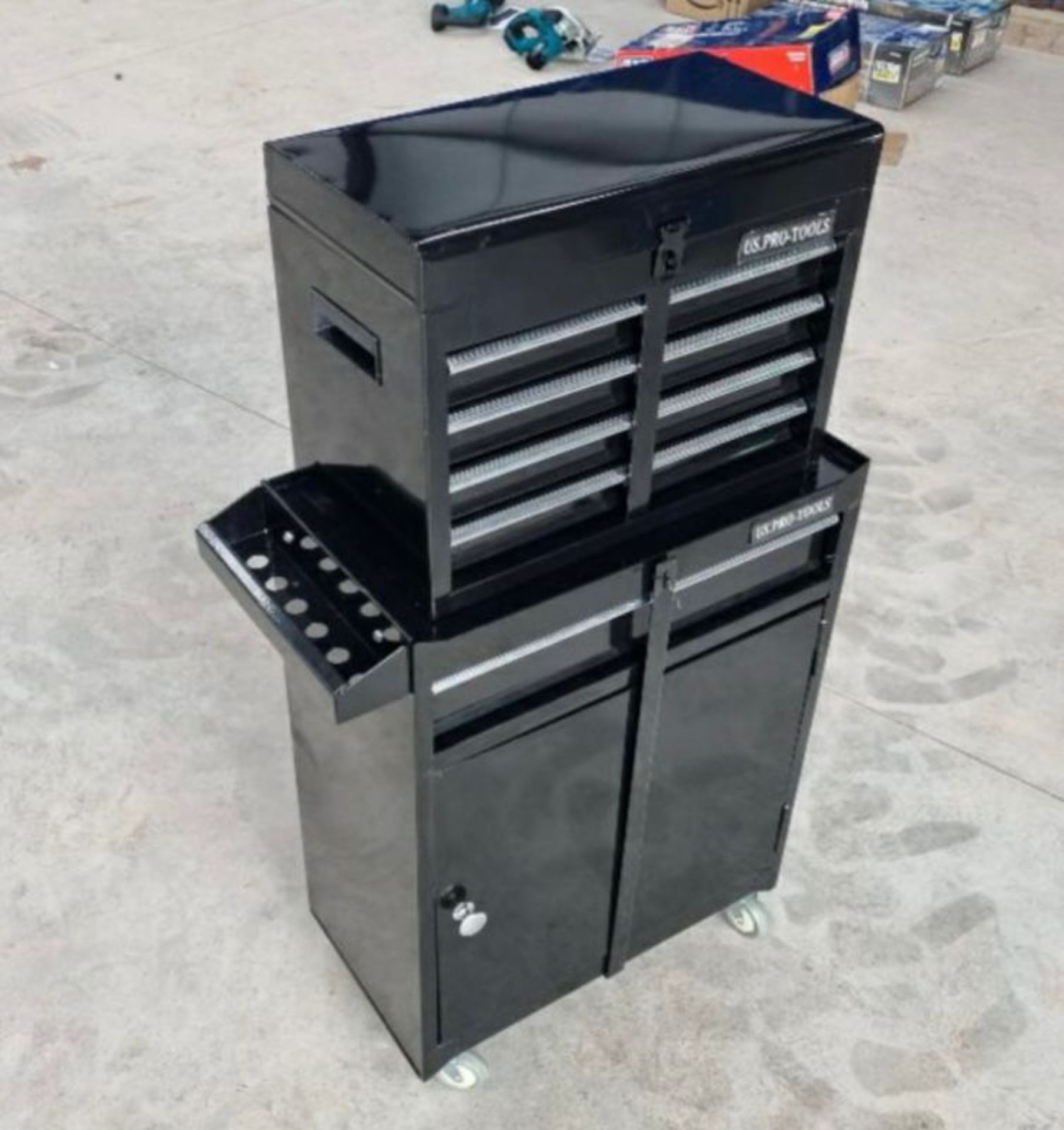 New And Unused Black Rolling Toolbox And Top 4 Draw Cabinet *PLUS VAT* - Image 2 of 7