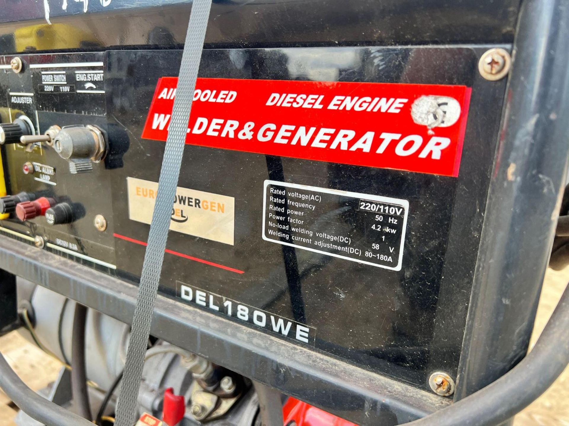 Euro Power Gene DEL180WE Diesel Generator/Welder With Lead Runs And Makes Power *PLUS VAT* - Image 8 of 16