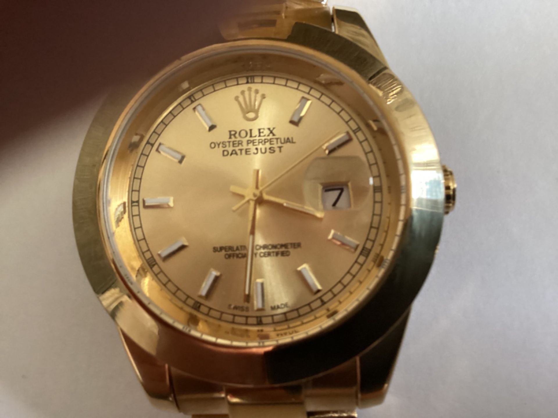 ROLEX OYSTER PERPETUAL DATE JUST WATCH, NO BOX/PAPERS *NO VAT* - Image 2 of 3