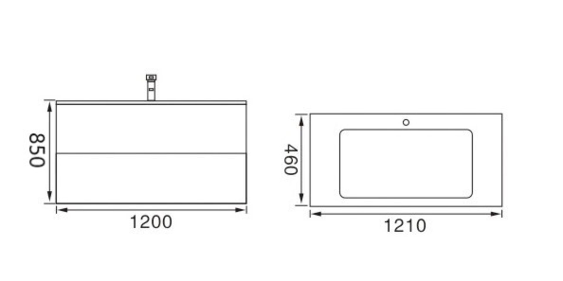 BRAND NEW Excellent Quality Designer Vanity Unit in White RRP £399 *NO VAT* - Bild 4 aus 4