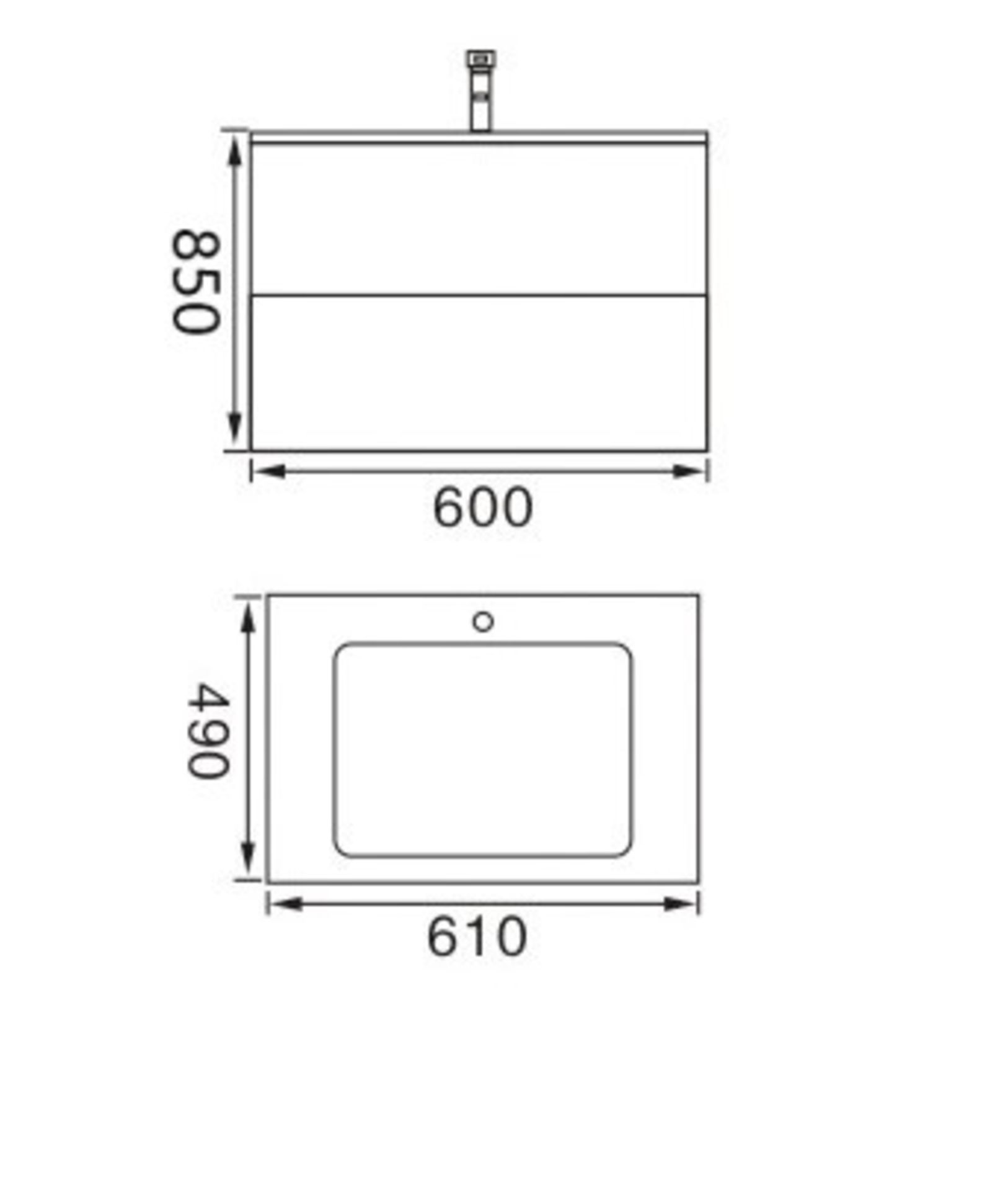 Excellent Quality Designer Vanity Unit in White RRP £349 *NO VAT* - Bild 4 aus 4