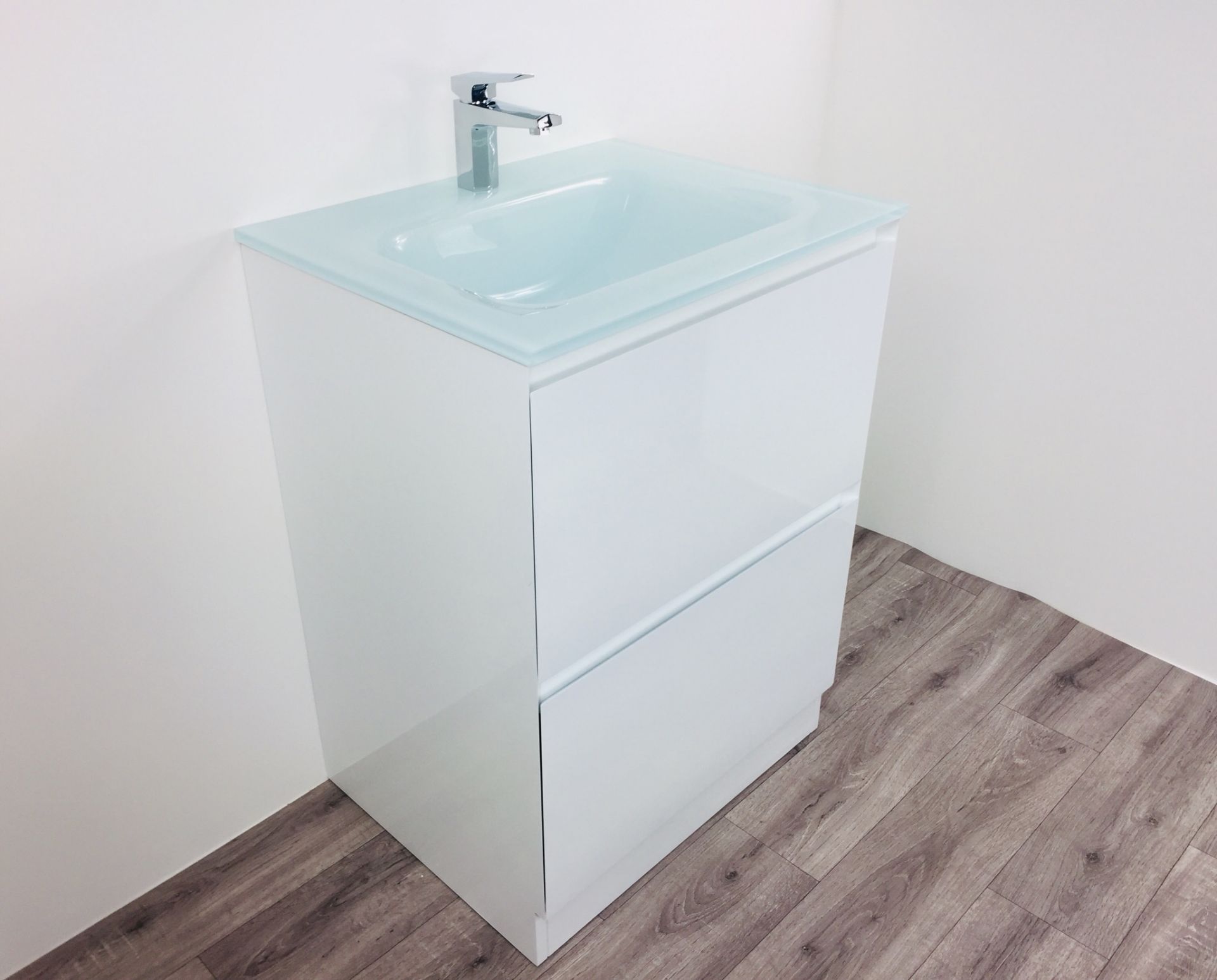 Excellent Quality Designer Vanity Unit in White RRP £349 *NO VAT* - Bild 3 aus 4