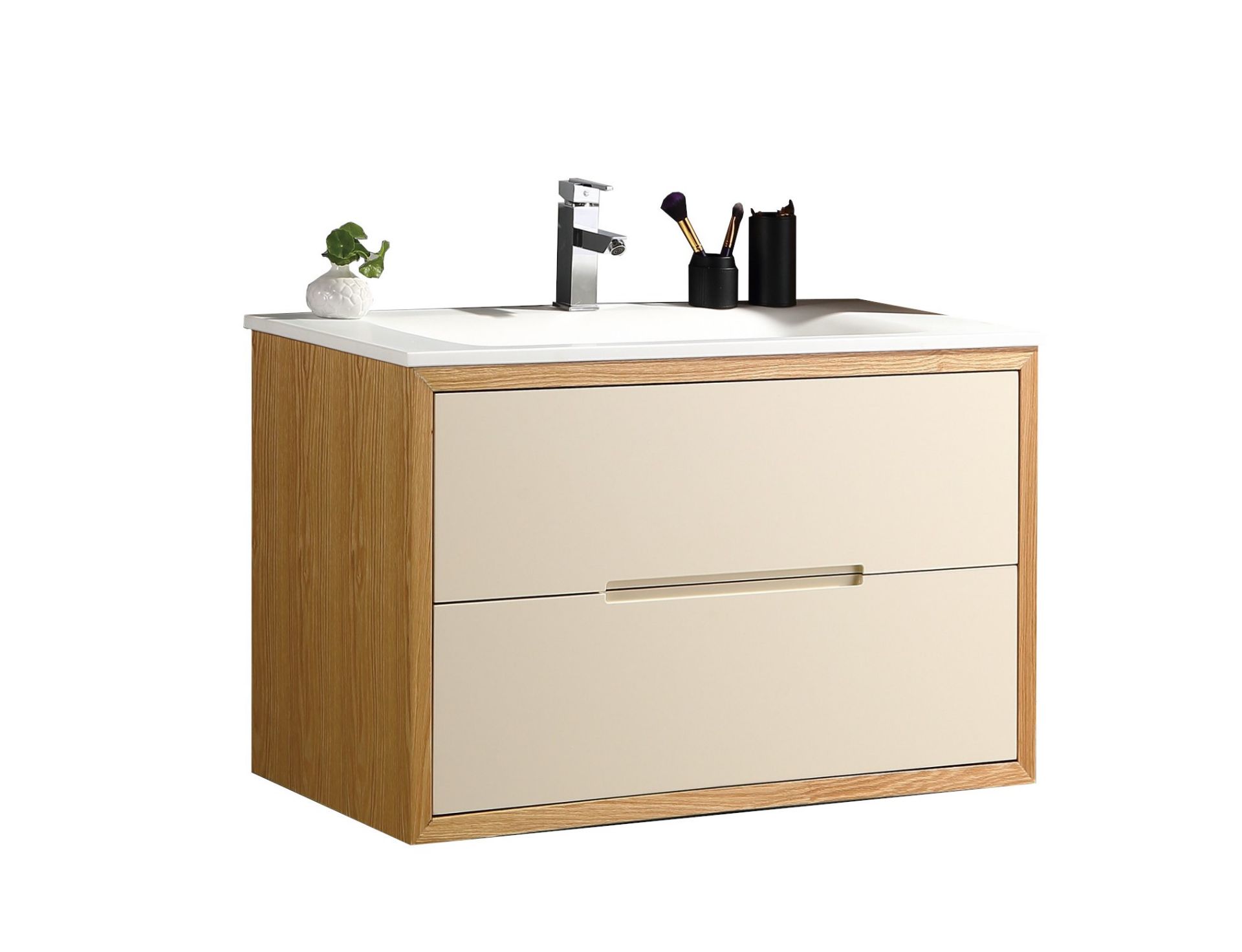 BRAND NEW Complete Vanity Unit Set in Beige with fixtures and fittings RRP £799.99 *NO VAT* - Image 5 of 5