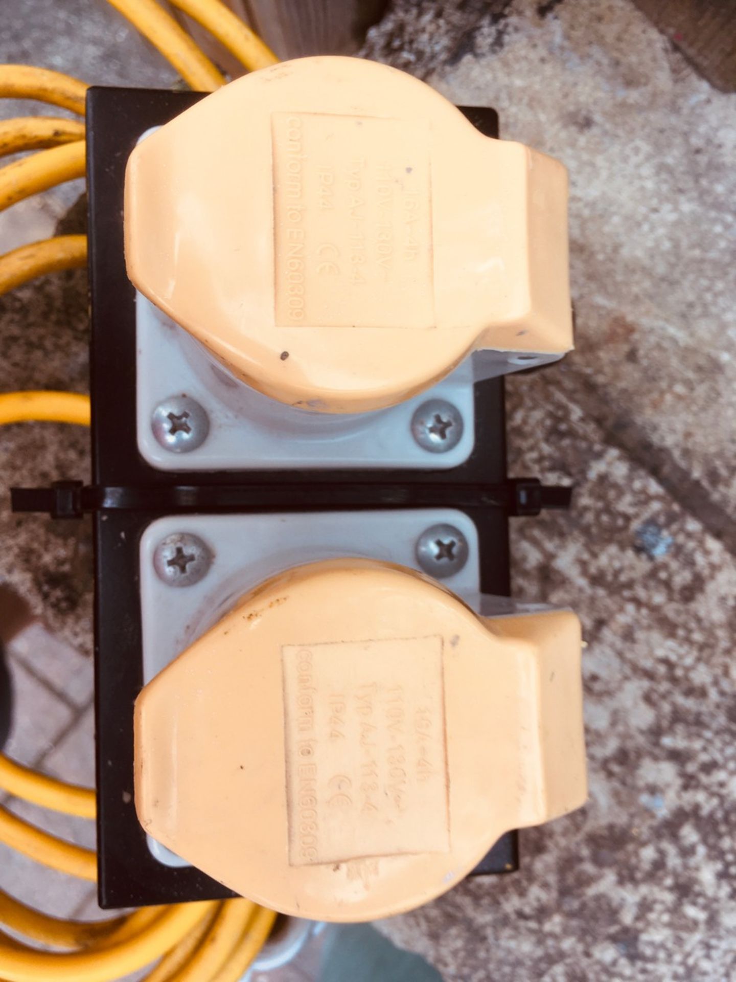 3 x double surface 110v sockets complete with cable *NO VAT* - Image 3 of 3
