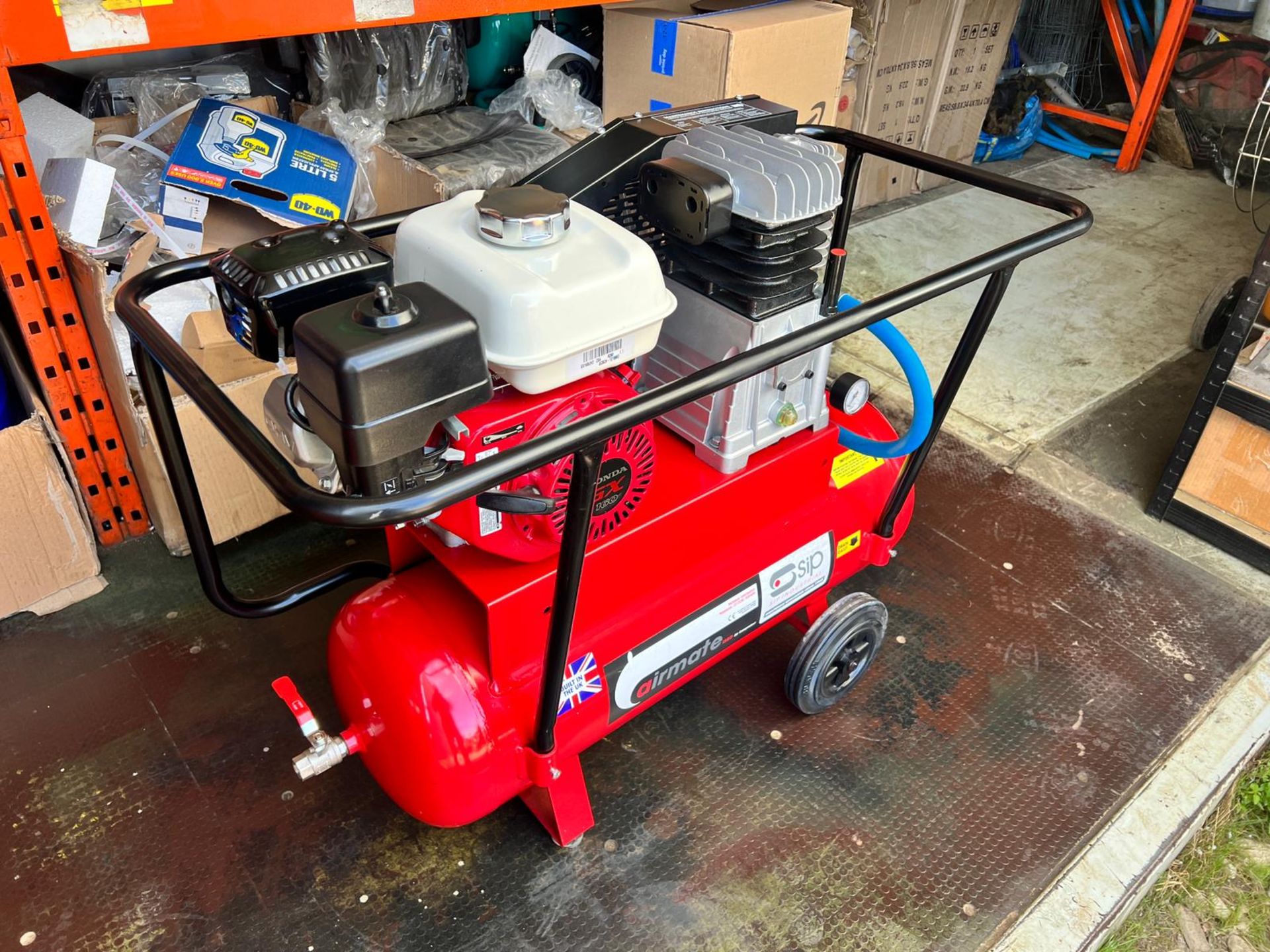 New And Unused SIP ISHP5.5/50 Airmate Industrial Petrol Air Compressor In Working Order *NO VAT* - Image 6 of 16