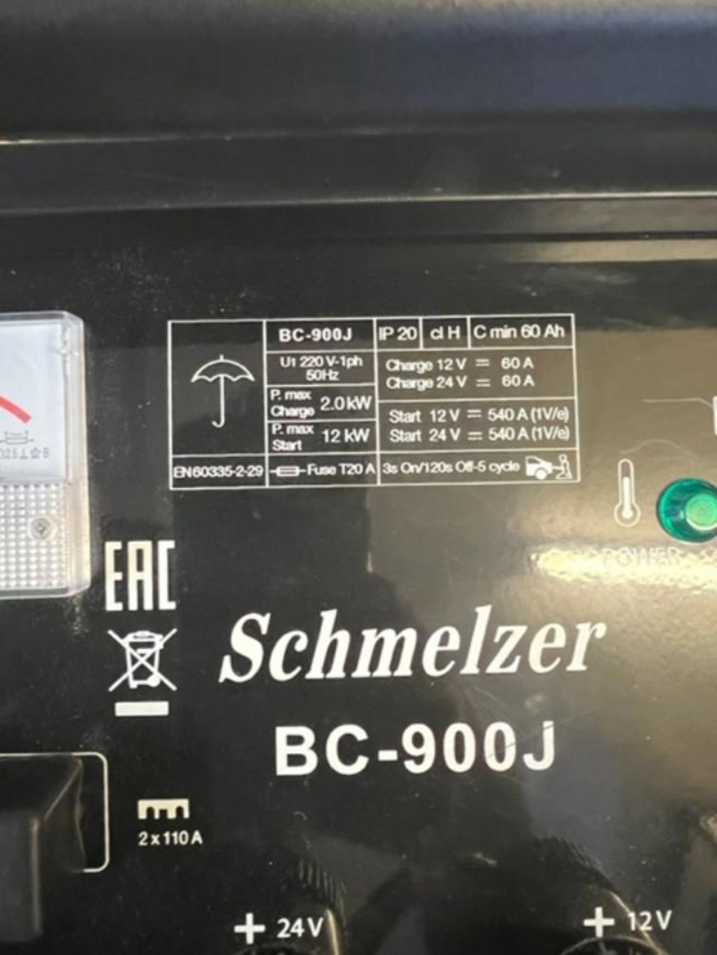 NEW UNBOXED SCHMELZER BC-900J BATTERIES CHARGER AND STARTER *PLUS VAT* - Image 3 of 5