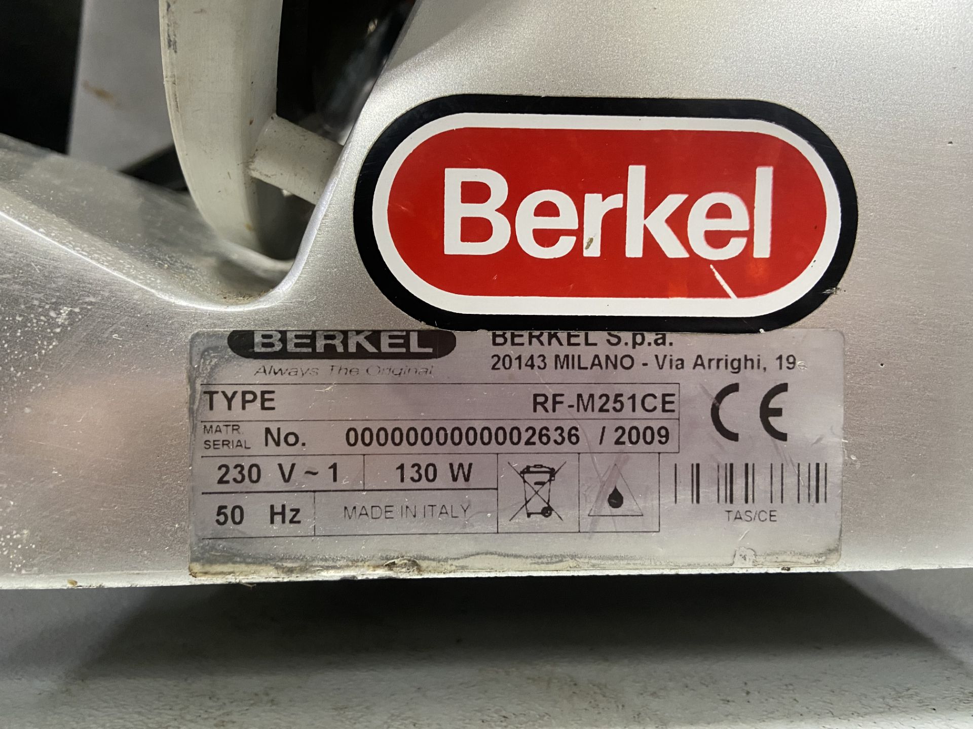 BERKEL MEAT SLICER *NO VAT* - Image 3 of 3