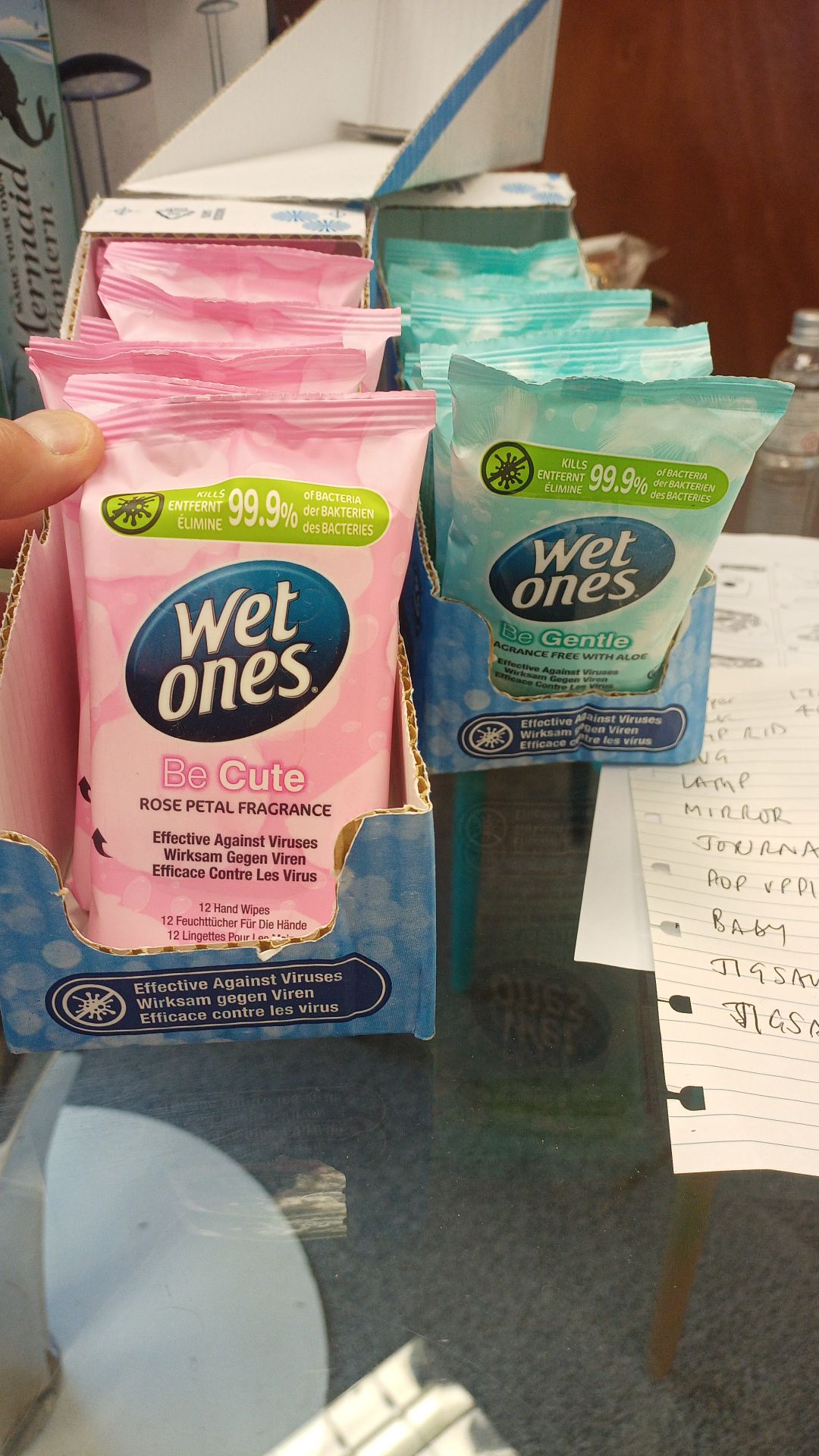 1000 PACKS OF BRAND NEW TRAVEL SIZED WET ONES WIPES *PLUS VAT*