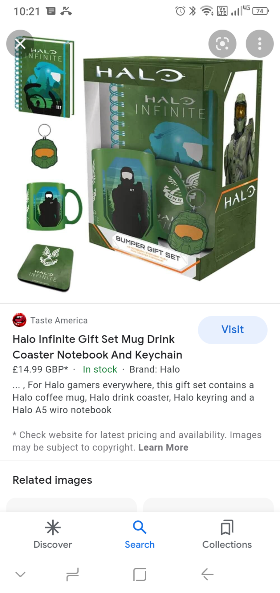 50x BRAND NEW AND SEALED HALO BUMPER MUG GIFT SET *PLUS VAT* - Image 2 of 2